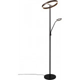 Willis LED 180cm black floor lamp with reading lamp and adjustable light Trio