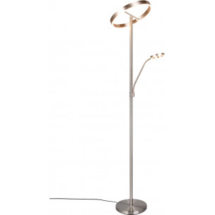 Willis LED 180cm nickel floor lamp with reading lamp and adjustable light Trio