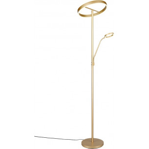 Willis LED 180cm gold floor lamp with reading lamp and adjustable light Trio