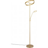 Willis LED 180cm gold floor lamp with reading lamp and adjustable light Trio