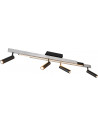 Zeno LED IV 133cm brushed aluminium&amp;black modern ceiling spotlight with remote control Trio
