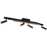 Reflektor sufitowy nowoczesny z pilotem Zeno LED IV 133cm czarny Trio