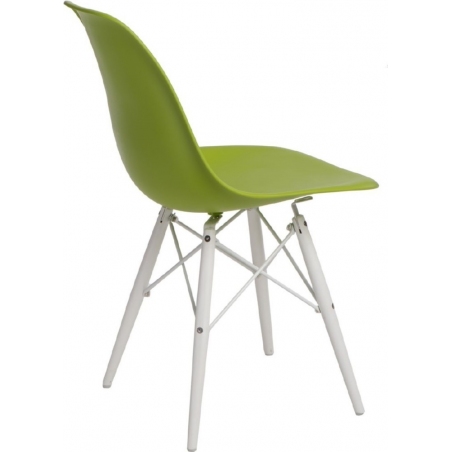DSW White green polypropylene chair D2.Design