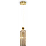 Lampa wisząca szklana vintage Antic 10cm koniakowy / złoty Maytoni