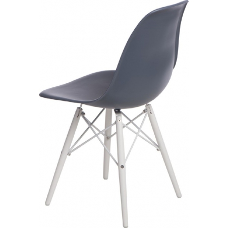 DSW White dark grey scandinavian chair D2.Design