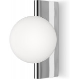 Avant-garde white / chrome glamour glass sphere wall lamp Maytoni