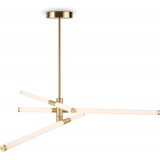Lampa sufitowa nowoczesna Axis III LED 124cm biało-mosiężna Maytoni