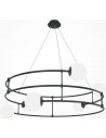 Lampa wisząca okrągła ze szklanymi kulami Balance VI 81cm biało-czarna Maytoni