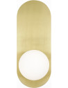 Bao white / gold oval wall lamp with glass sphere Maytoni