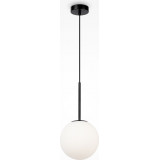 Lampa wisząca szklana kula Basic Form 20cm biało-czarna Maytoni