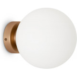 Basic Form 18 cm white-gold glass wall lamp Maytoni