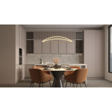 Breeze LED 3000K 103 cm transparent / brass modern glamour pendant lamp Maytoni