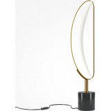 Breeze LED 3000K transparent / brass / black modern glamour table lamp Maytoni