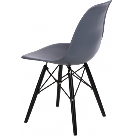 DSW PP Black dark grey scandinavian chair D2.Design
