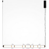 Lampa wisząca szklana podłużna Cosmo LED 98cm przeźroczysto-czarna Maytoni Lampa wisząca szklana podłużna Cosmo LED 98cm przeźroczysto-czarna Maytoni