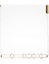 Cosmo LED 98 cm transparent-brass glass elongated pendant lamp Maytoni