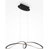 Curve LED 92 cm black modern pendant lamp Maytoni