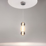 Drop LED 12 cm chrome glamour pendant lamp Maytoni