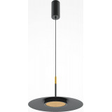 Lampa wisząca z płaskim kloszem El LED 35cm czarna Maytoni