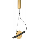 Enigma LED 30 cm brass / black designer spotlight pendant lamp Maytoni