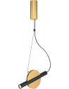 Enigma LED 30 cm brass / black designer spotlight pendant lamp Maytoni