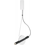 Enigma LED 30 cm white / black designer spotlight pendant lamp Maytoni