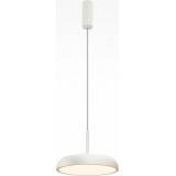 Gerhard LED 30 cm white flat pendant lamp Maytoni