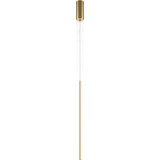 Lampa wisząca pionowa minimalistyczna Halo LED 1,7cm H80cm mosiężna Maytoni