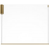 Lampa wisząca podłużna minimalistyczna Halo LED 80cm mosiężna Maytoni