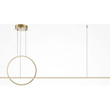 Halo LED 143 cm brass modern elongated pendant lamp Maytoni
