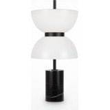 Kyoto LED white-black japandi table lamp with marble base Maytoni