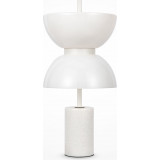 Kyoto LED white japandi table lamp with marble base Maytoni
