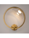 Kinkiet szklany okrągły Lunare LED 32cm przeźroczysty / mosiądz Maytoni