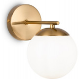 Marble white / brass retro glass sphere wall lamp Maytoni Marble white / brass retro glass sphere wall lamp Maytoni