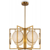 Lampa wisząca vintage Marmo 51,7cm alabaster / mosiądz Maytoni