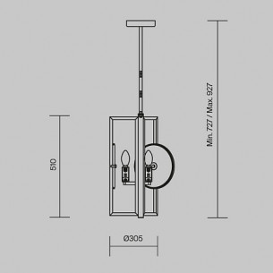 Lampa wisząca vintage Marmo 30,5cm alabaster / mosiądz Maytoni 2
