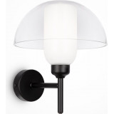 Memory transparent / black designer glass wall lamp with switch Maytoni