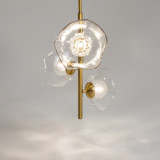 Miracle 31 cm transparent / brass glass ceiling lamp Maytoni