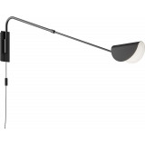 Mollis 105 cm black wall lamp on arm with plug Maytoni