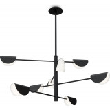 Mollis 125 cm black 8-light ceiling lamp Maytoni