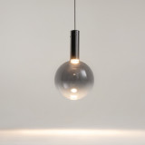 Lampa wisząca szklana kula Nebula LED 25cm czarny dymiony Maytoni