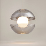 Lampa wisząca szklana futurystyczna Rebel LED 30,2cm dymione szkło galwanizowane Maytoni Lampa wisząca szklana futurystyczna Rebel LED 30,2cm dymione szkło galwanizowane Maytoni