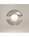 Lampa wisząca szklana futurystyczna Rebel LED 30,2cm dymione szkło galwanizowane Maytoni