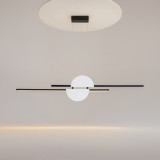 Lampa wisząca podłużna Skyline LED 110cm czarno-biała Maytoni