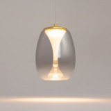 Lampa wisząca szklana modern Splash LED 20cm szkło dymione / złoty Maytoni