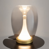 Lampa stołowa szklana modern Splash LED 20cm przeźroczysty / złoty Maytoni