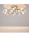 Tessara LED 60 cm white-gold glass spheres glamour ceiling lamp Maytoni