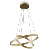 Lampa wisząca okrągła nowoczesna Rim LED 3000K II 60cm mosiężna Maytoni