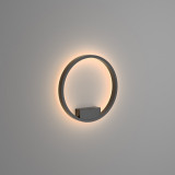 Rim LED 3000K 40 cm black modern round wall lamp Maytoni