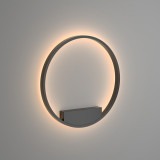 Kinkiet okrągły nowoczesny Rim LED 3000K 60cm czarny Maytoni